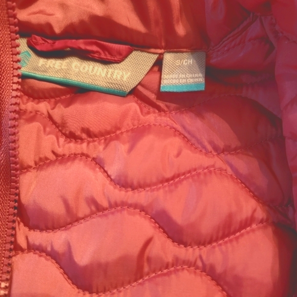 Free Country Pink Chalet Quilted Puff Vest Women's Size Small - Picture 6 of 7